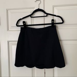 Topshop black scalloped edge jersey skirt